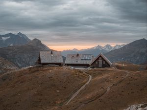 Превью обои дом, здания, горы, природа