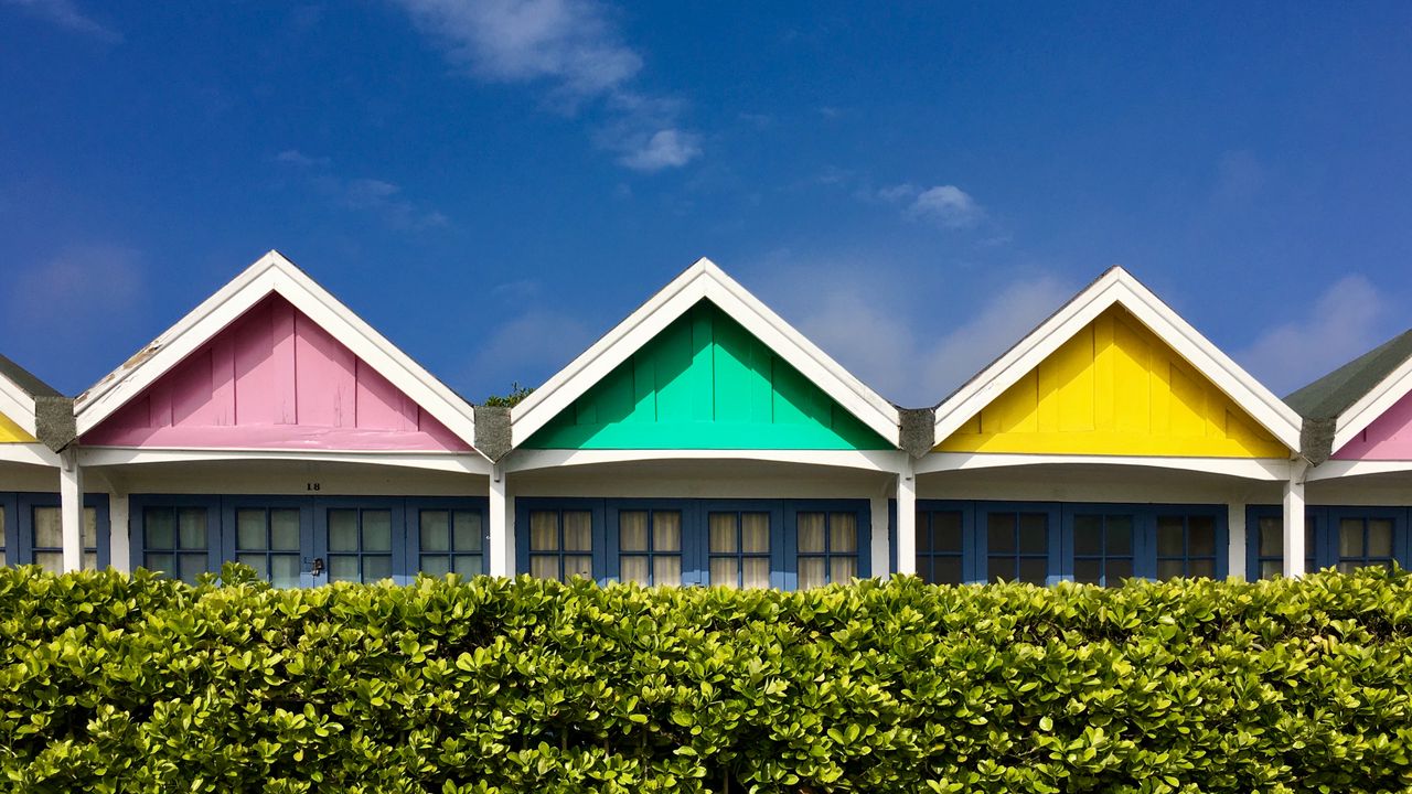 Italian colorful House facades