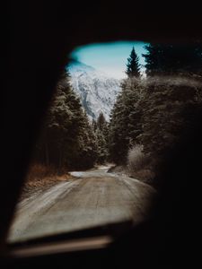 Превью обои дорога, деревья, пейзаж, вид, природа