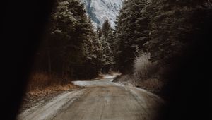 Превью обои дорога, деревья, пейзаж, вид, природа