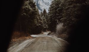 Превью обои дорога, деревья, пейзаж, вид, природа