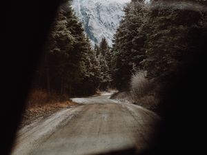 Превью обои дорога, деревья, пейзаж, вид, природа