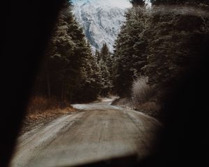 Превью обои дорога, деревья, пейзаж, вид, природа
