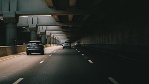 Превью обои дорога, подземный, авто, движение