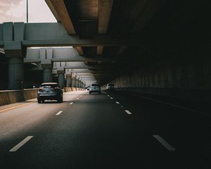 Превью обои дорога, подземный, авто, движение