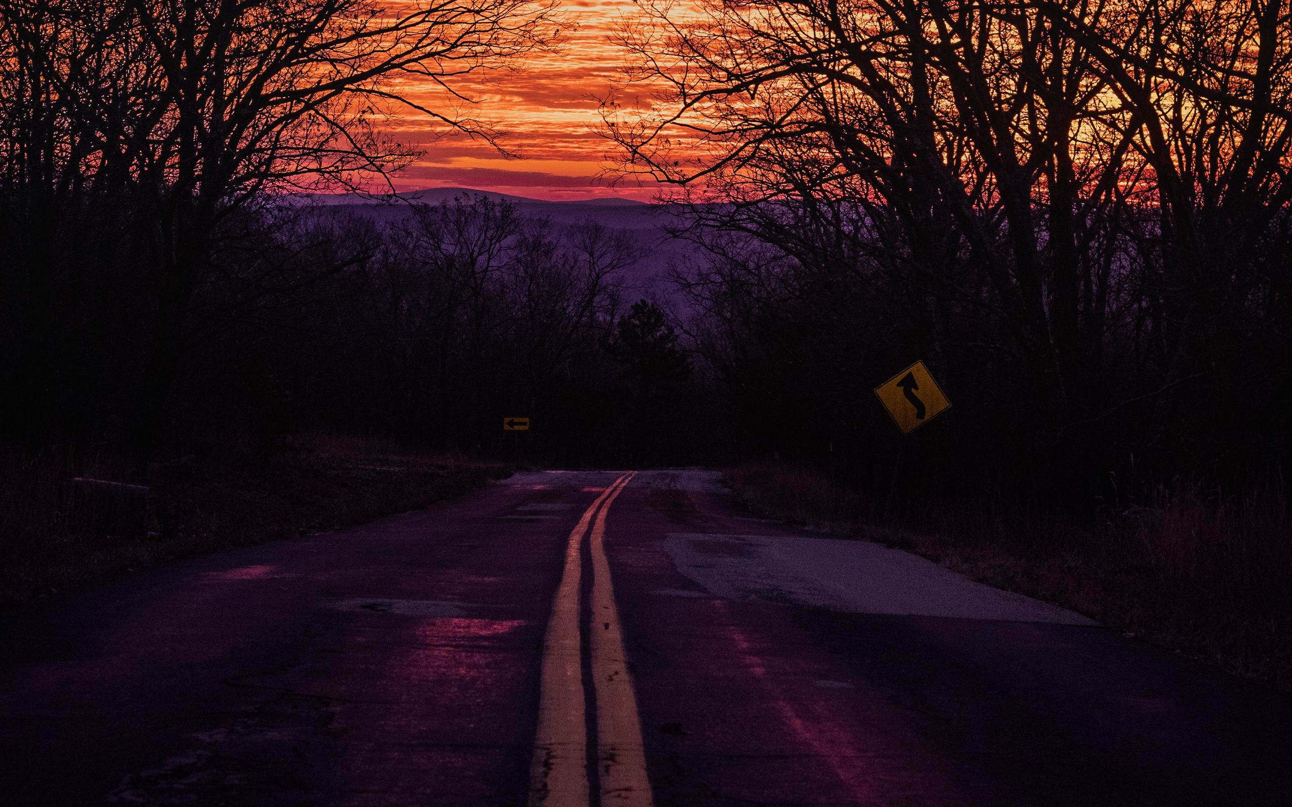 Дорога закат