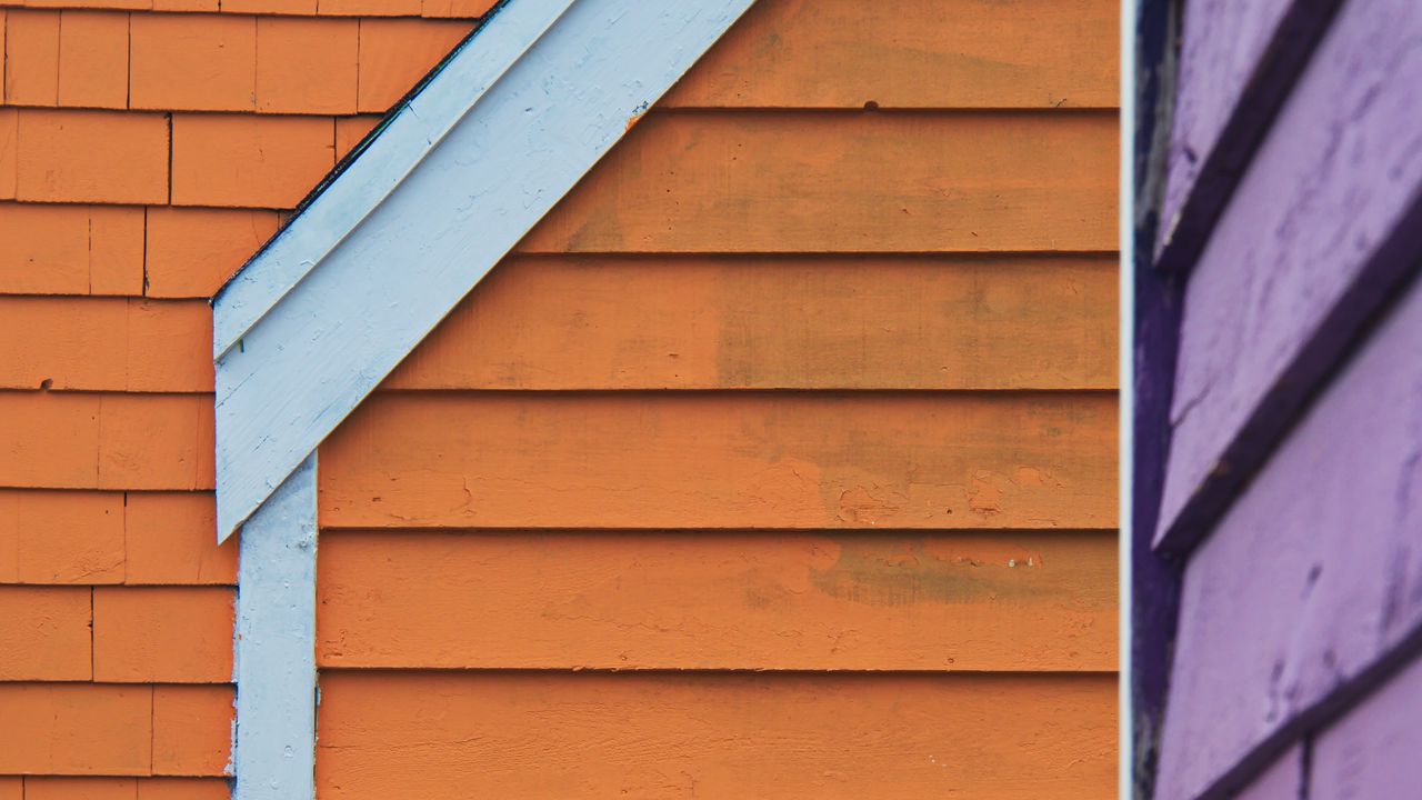 Обои доски, стены, краска, оранжевый