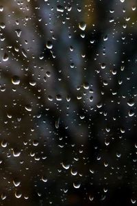 Превью обои дождь, окно, стекло, капли, ночь