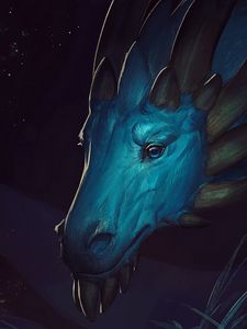 Превью обои дракон, арт, существо, фантастический