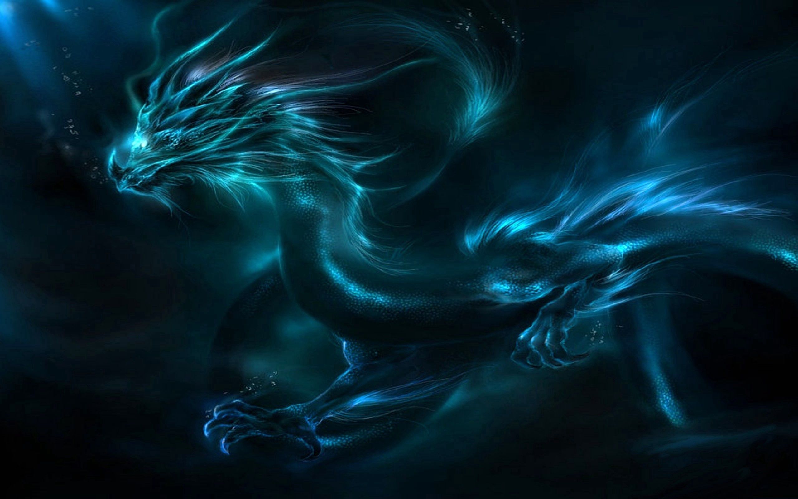 Синий дракон обои