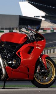 Превью обои ducati 1098, красный, мотоцикл, superbike