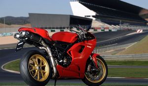 Превью обои ducati 1098, красный, мотоцикл, superbike