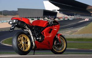 Превью обои ducati 1098, красный, мотоцикл, superbike