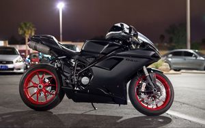 Превью обои ducati, 848, байк, вид сбоку