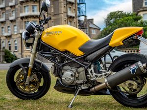 Превью обои ducati, мотоцикл, байк, желтый