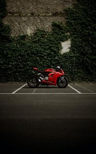 Превью обои ducati panigale v2, ducati, мотоцикл, байк, красный