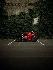 Превью обои ducati panigale v2, ducati, мотоцикл, байк, красный