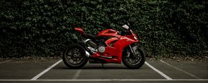 Превью обои ducati panigale v2, ducati, мотоцикл, байк, красный