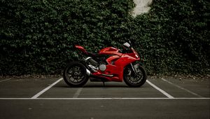 Превью обои ducati panigale v2, ducati, мотоцикл, байк, красный