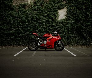 Превью обои ducati panigale v2, ducati, мотоцикл, байк, красный