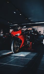 Превью обои ducati panigale v2, ducati, мотоцикл, байк, красный, фара