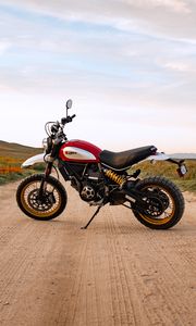 Превью обои ducati scrambler, мотоцикл, байк, вид сбоку