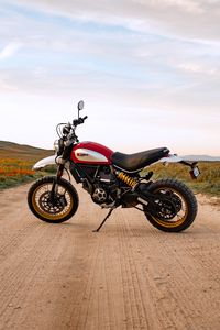 Превью обои ducati scrambler, мотоцикл, байк, вид сбоку