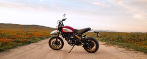 Превью обои ducati scrambler, мотоцикл, байк, вид сбоку