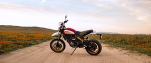 Превью обои ducati scrambler, мотоцикл, байк, вид сбоку