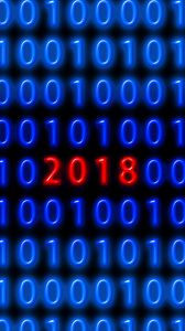 Превью обои двоичный код, новый год, 2018