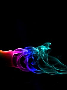 Превью обои дым, форма, разноцветный, яркий