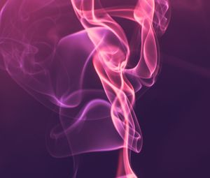 Превью обои дым, изгибы, абстракция, фиолетовый