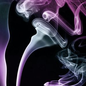 Превью обои дым, облако, извилистый, фиолетовый
