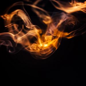 Превью обои дым, облако, свечение, темный