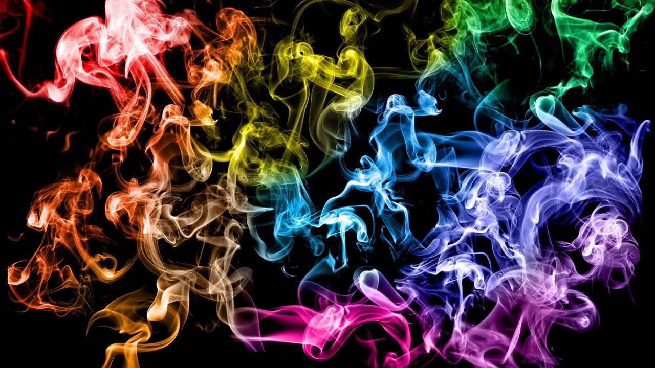 Обои дым, разноцветный, сгусток