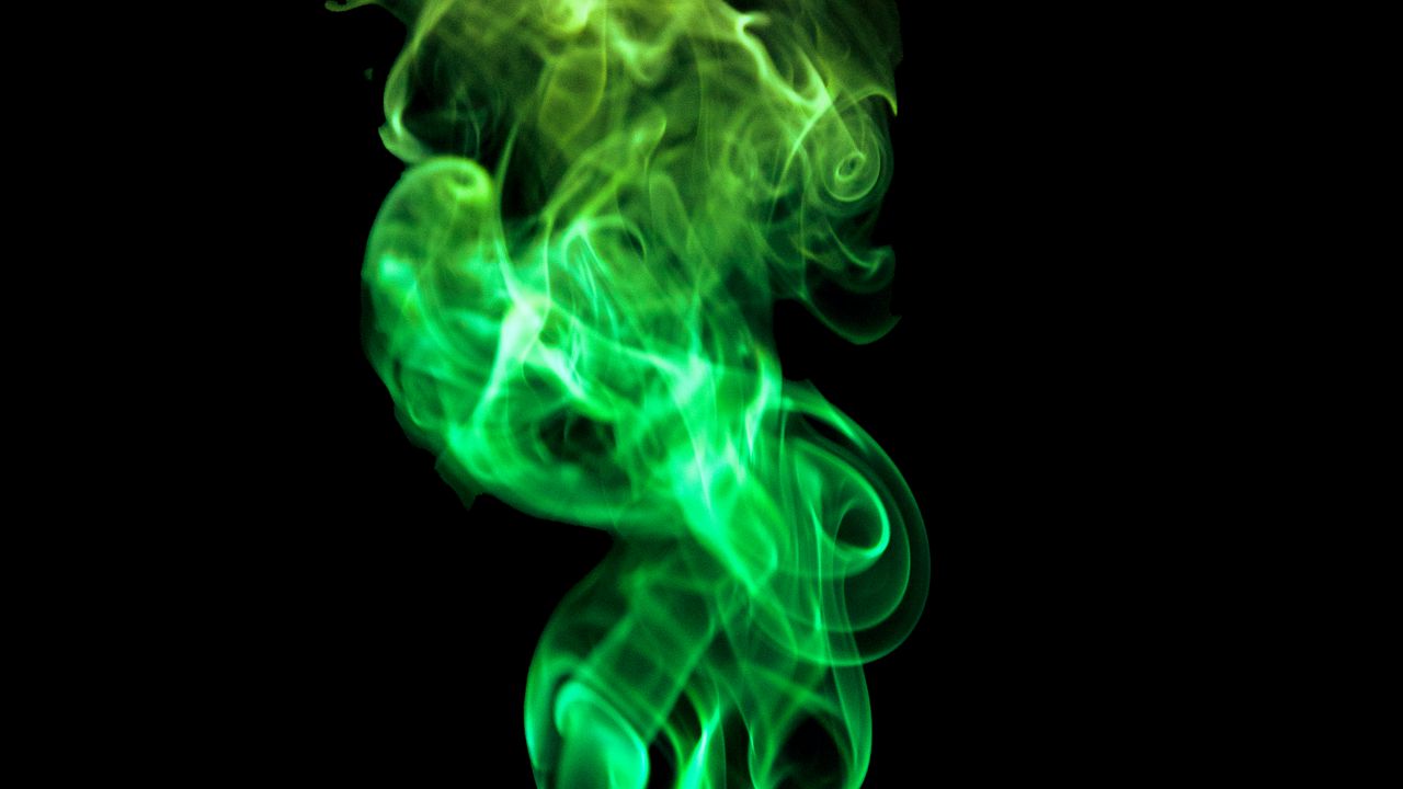 Обои дым, темнота, абстракция, прозрачный, зеленый