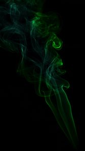 Превью обои дым, зеленый, темный