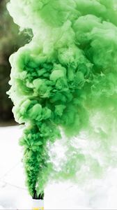Превью обои дым, зеленый, цветной дым