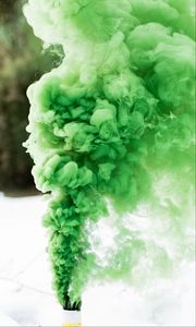 Превью обои дым, зеленый, цветной дым