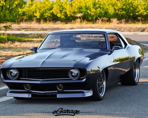 Превью обои egarage, muscle car, chevrolet, camaro