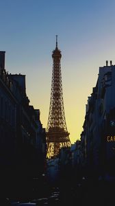 Превью обои эйфелева башня, франция, париж, вечер