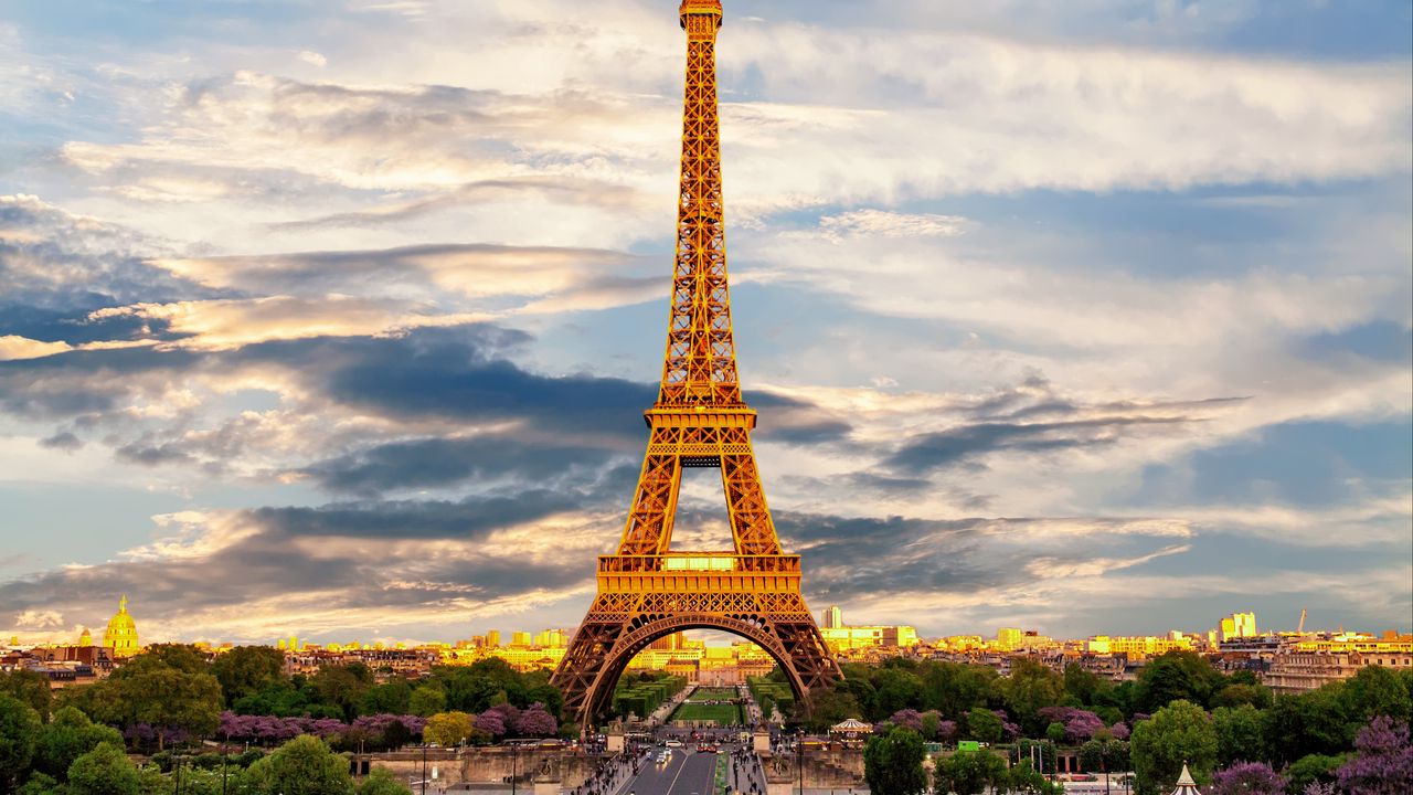 Обои эйфелева башня, париж, франция, достопримечательность