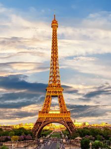 Превью обои эйфелева башня, париж, франция, достопримечательность