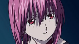 Превью обои elfen lied, девушка, взгляд, печаль