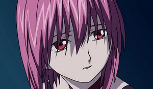 Превью обои elfen lied, девушка, взгляд, печаль