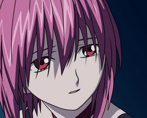 Превью обои elfen lied, девушка, взгляд, печаль