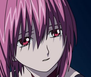 Превью обои elfen lied, девушка, взгляд, печаль