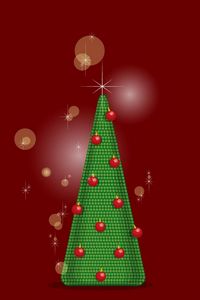 Превью обои елка, игрушки, шары, искры, рождество