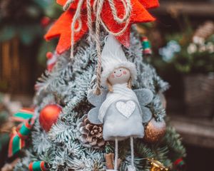 Превью обои елка, украшения, игрушки, новый год, рождество