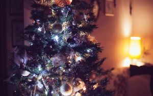 Превью обои елка, украшения, рождество, новый год